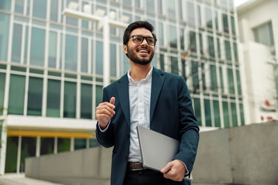 Business owner at work with Westmark business banking