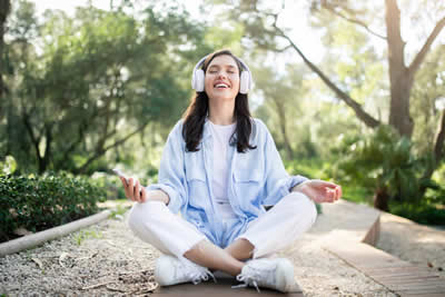 woman doing yoga