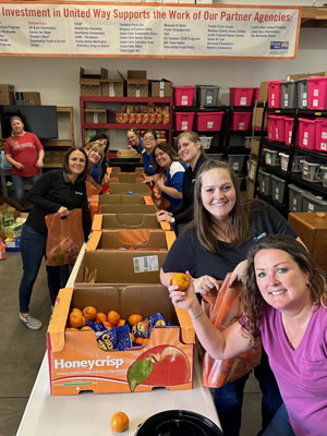 Westmark employees volunteering at a local Idaho event