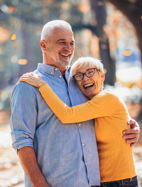Happy retired couple